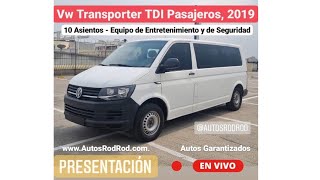 Volkswagen Transporter TDI 10 ASIENTOS 2019 AutosRodRod [upl. by Akinej]