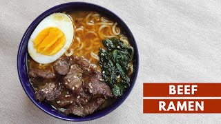 Easy amp Delicious Beef Ramen Recipe  Spicy Beef Ramen mamagician [upl. by Lorraine]