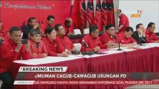 PDIP Umumkan Bakal CagubCawagub DKI Jakarta [upl. by Idel71]