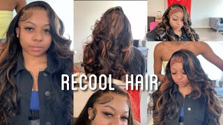 BEST AFFORDABLE HIGHLIGHT BODY WAVE WIG INSTALL  FT Recool Hair [upl. by Amling345]