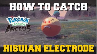 HOW TO CATCH HISUIAN ELECTRODE IN POKEMON LEGENDS ARCEUS HOW TO GET HISUIAN ELECTRODE [upl. by Anairuy]