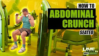 How To Use The SEATED ABDOMINAL CRUNCH MACHINE Matrix  Exercise Demonstration Video and Guide [upl. by Dlanor99]