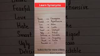 SynonymSame Meaning Words englishenglishvocabulary explore englishlearning shortsfeedshorts [upl. by Ettedualc]