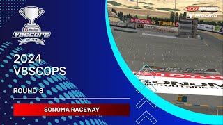 iRacing  2024 V8SCOPS  Round 8 at Sonoma [upl. by Arayc515]