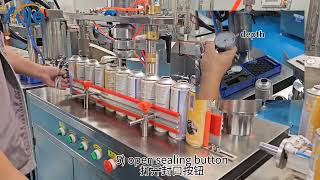 3 in 1 aerosol filling machine with sealing and gas filling [upl. by Hasin]