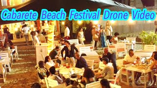 Cabarete Nightlife Drone Fly over the Jazz Festival 4k dronefootage [upl. by Jorey]