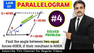 LAW OF PARALLELOGRAM OF FORCES TO FIND RESULTANT LECTURE5 IN HINDI ENGINEERING MECHANICS [upl. by Htebi778]