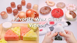 【ASMR】40分間割る❗️いろんなパキパキスライムたち💥【音フェチ】Favorite Wax Slime Videos 다양한 왁스 슬라임 요약 [upl. by Bartholomeo]