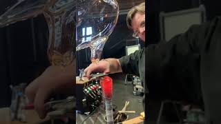 Glass BLOWING making a huge Glass Vase ASMR [upl. by Anilasor]