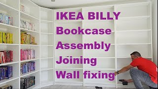 IKEA BILLY Bookcase assembly joining BILLY Bookcase and wall fixing of Ikea BILLY Bookcase [upl. by Jean]