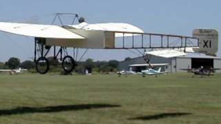 Rare flight of 1909 Bleriot at Pioneer Flight Museum Kingsbury Texas Museum Replica [upl. by Inilam]