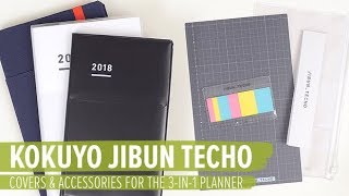 Kokuyo Jibun Techo Covers and Accessories for the 3in1 Planner [upl. by Dorri]