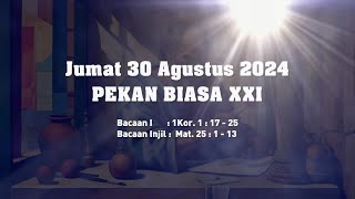 Renungan Harian Katolik Jumat 30 Agustus 2024 [upl. by Griswold]