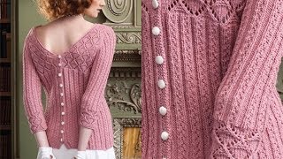 4 Back Button Pullover Vogue Knitting SpringSummer 2010 [upl. by Hapte954]