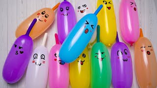 Satisfying Asmr Slime Video  Making Dazzling Rainbow Slime With Funny Balloons Ep 53 [upl. by Ellehs]