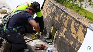 Scupper replacement on flat roof [upl. by Xilef412]