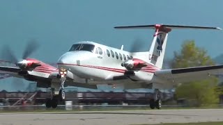 Beech Super King Air 350 B300 landing and takeoff [upl. by Atekin223]