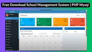 Free Download School Management System  PHP Mysql [upl. by Mercorr309]