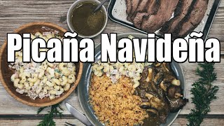 Como hacer RECETAS NAVIDEÑAS quotPicaña al horno arroz navideño y ensalada de pastaquot [upl. by Cchaddie983]