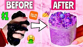 Fixing the CHEAPEST SLIMES OFF THE INTERNET 😳🤑 DIY Slime Makeover [upl. by Woody443]