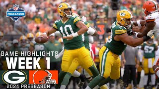 Green Bay Packers vs Cleveland Browns  2024 Preseason Week 1 Game Highlights [upl. by Wira]