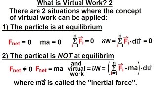 Mechanical Engineering Ch 13 Virtual Work Applications 2 of 39 What is Virtual Work 2 [upl. by Ehcram]