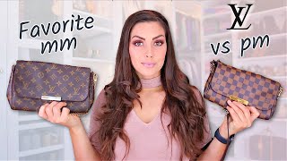 Louis Vuitton Favorite MM vs PM  Monogram vs Damier Ebene  Which is the best one [upl. by Eibur]