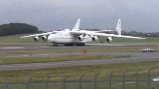 ANTONOV 225 TAXI AND TAKEOFF PRESTWICK AIRPORT [upl. by Anin]