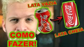 COMO FAZER A MÁGICA DA LATA QUE DESAMASSA SOZINHA TUTORIAL DE MÁGICA [upl. by Otsedom175]