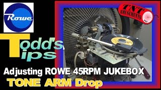 1209 ROWE 45rpm JUKEBOX Tone Arm Adjustment Todds TipsTNT Amusements [upl. by Ecyla400]