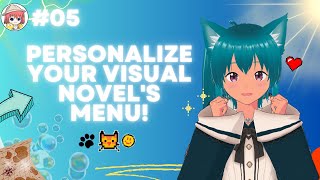 Renpy Guide How to Customize Your Visual Novels Menu  Background Icon amp Title [upl. by Janaya]