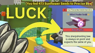 66 Seeds Gifted Precise Bee  Bee Swarm OP Luck [upl. by Everett734]