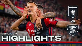 GENOA 1  0 SALERNITANA  HIGHLIGHTS  Serie A 202324 [upl. by Namielus658]