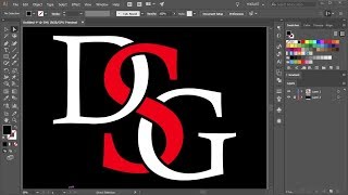 How to Overlap Letters in Adobe Illustrator  1 [upl. by Frederik]