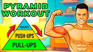 10 Min Strength Pyramid Workout No Equipment [upl. by Annasus585]