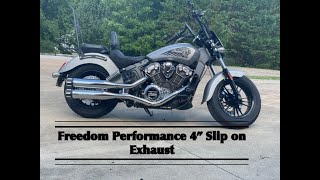 Freedom Performance Slip On Exhaust Indian Scout [upl. by Alby195]