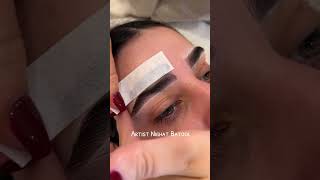 Eyebrow wexing with tint 😍brows wexing shortsviral shorts satisfying eyebrow tinting [upl. by Ymmik122]