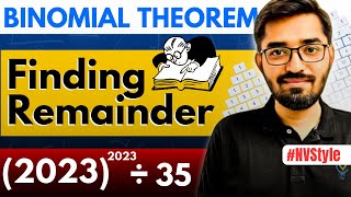 JEE Brief Binomial Theorem Finding Remainder by NVSTYLE  JEE Mains and Advanced  Nishant Vora [upl. by Ingemar949]