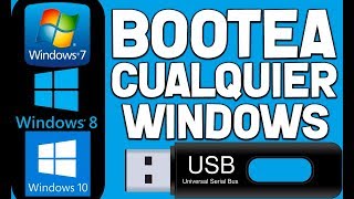 Como crear una USB Booteable con WINDOWS 788110  2018 [upl. by Ollecram]