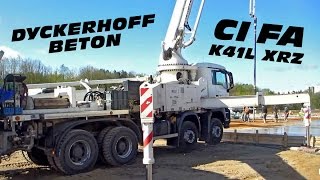 BETONPUMPE CIFA MAN TGX BETONIERT NEUES FUNDAMENT [upl. by Mil]