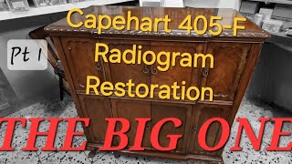 The Enormous CAPEHART 405F 1938 Radiogram THE BIG RESTO Pt1 [upl. by Eico]