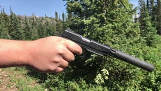 Suppressed Browning 1911 22 Slow Motion [upl. by Cadman135]