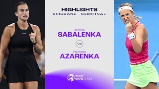 Aryna Sabalenka vs Victoria Azarenka  2024 Brisbane Semifinal  WTA Match Highlights [upl. by Aprilette545]