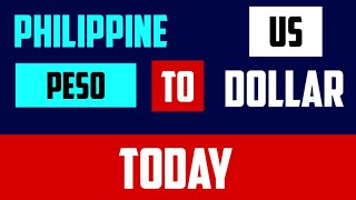 Philippines Currency to US Dollar Rates Today 01 JUNE 2024 [upl. by Elane]