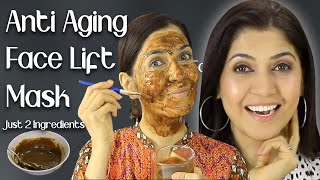 Homemade Face Lift Mask Just 2 Ingredients  7 Days Anti Aging Skin Tightening  Ghazal Siddique [upl. by Paterson295]