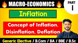 Concept of Inflation Disinflation and Deflation  Macroeconomics  GE BCom BA Bsc DU [upl. by Laks101]