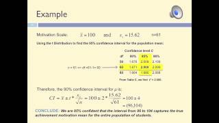 Inference about a Population Mean [upl. by Nesline]