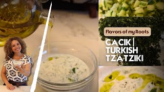 Healthy Cacik Recipe Turkish Yogurt and Herb Dip [upl. by Nnywg]