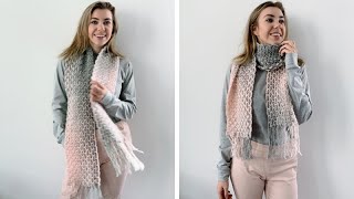 HAPPY HAILEY SCARF  FREE CROCHET PATTERN [upl. by Camellia]