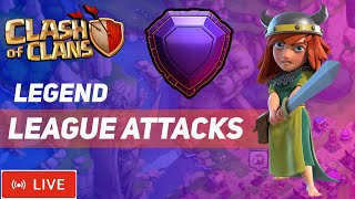 🔴 Clash Of Clans Legend League Attacks  Treasure Hunt Event 🔴 [upl. by Nyrad791]